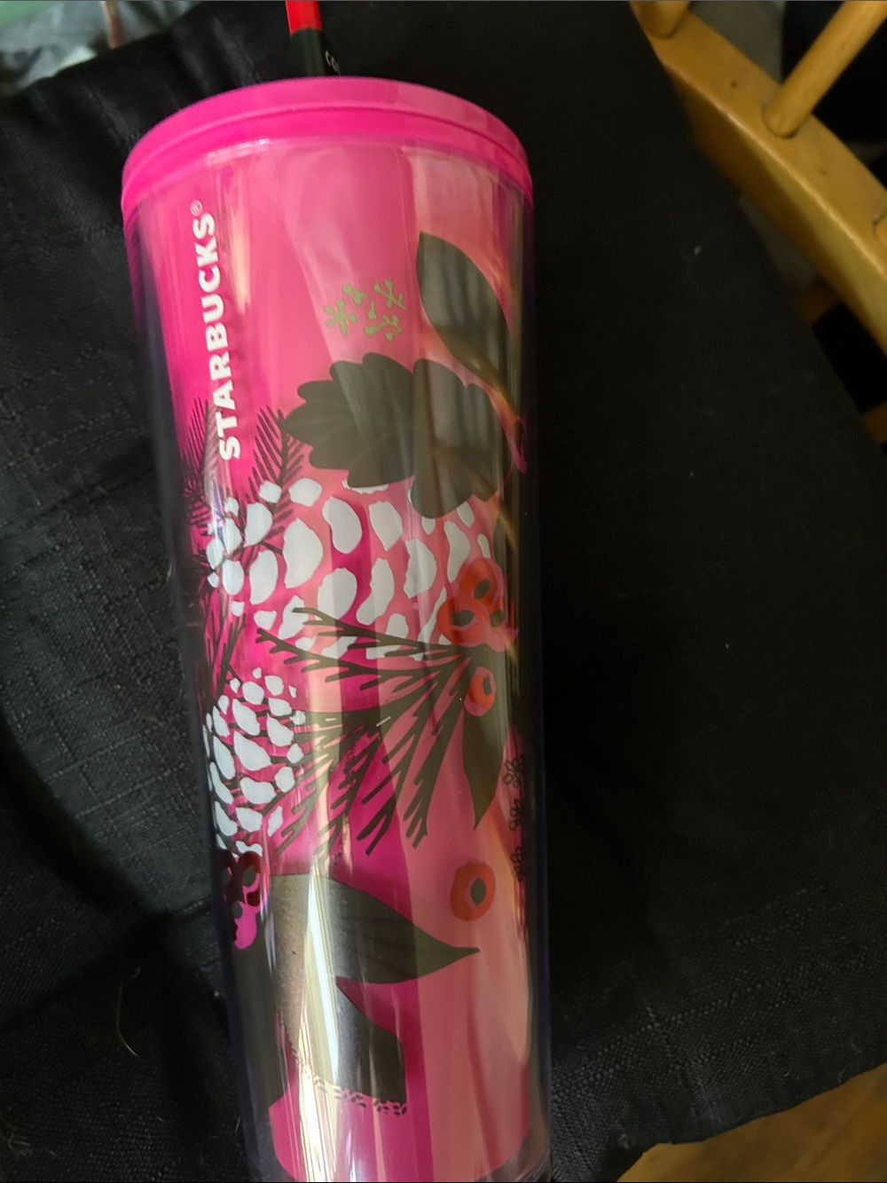Starbucks 24oz Pink Floral Pinecone COLOR CHANGING Tumbler BEAND NEW
